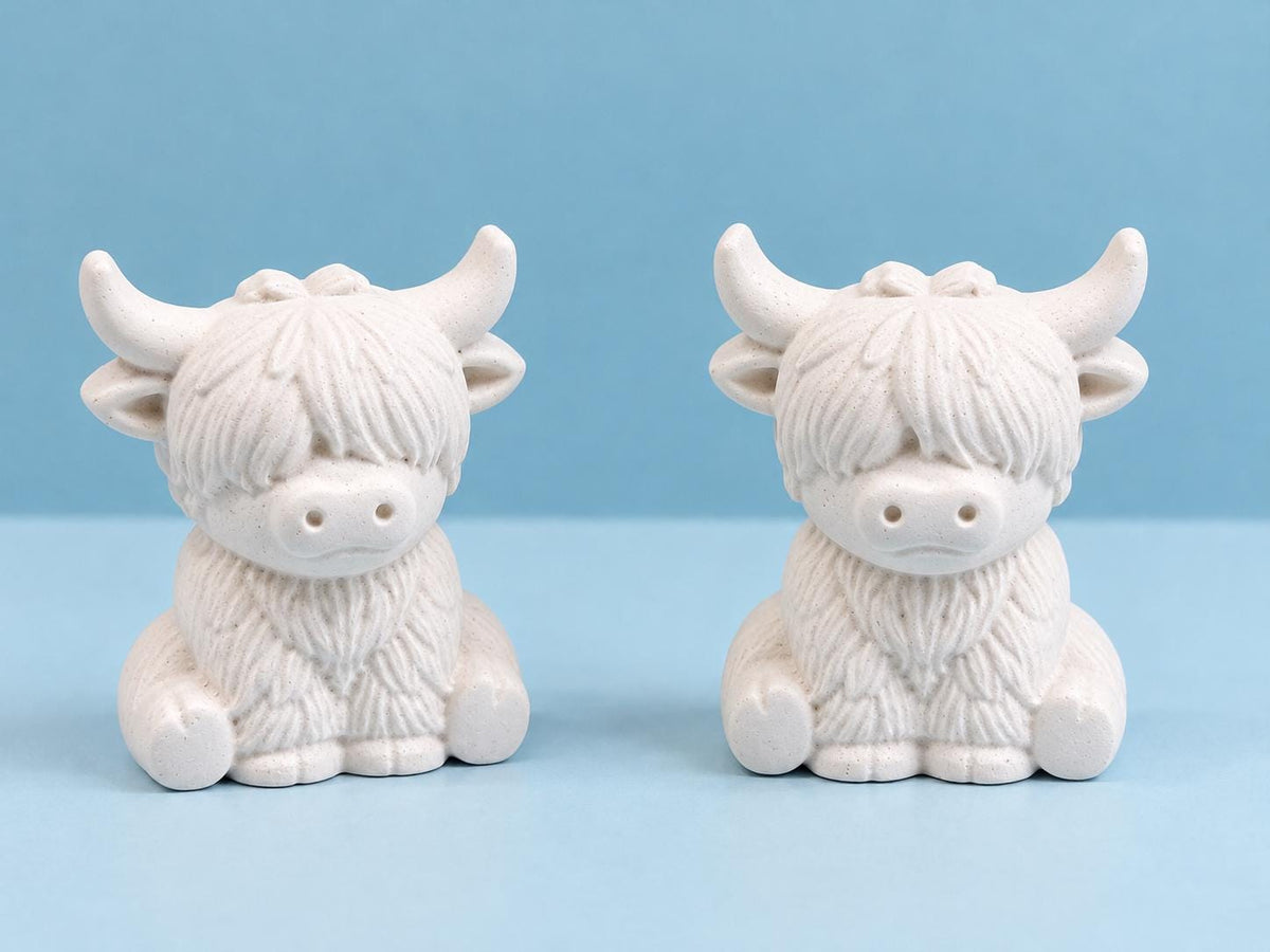 Miniature Highland Cow paint kit contents